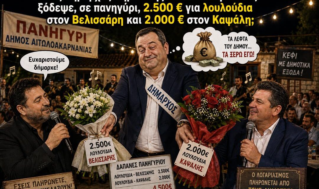 Ποιος δήμαρχος δήμου της Αιτωλοακαρνανίας ξόδεψε, σε πανηγύρι, 2.500 € για λουλούδια στον Βελισσάρη και 2.000 € στον Καψάλη;
